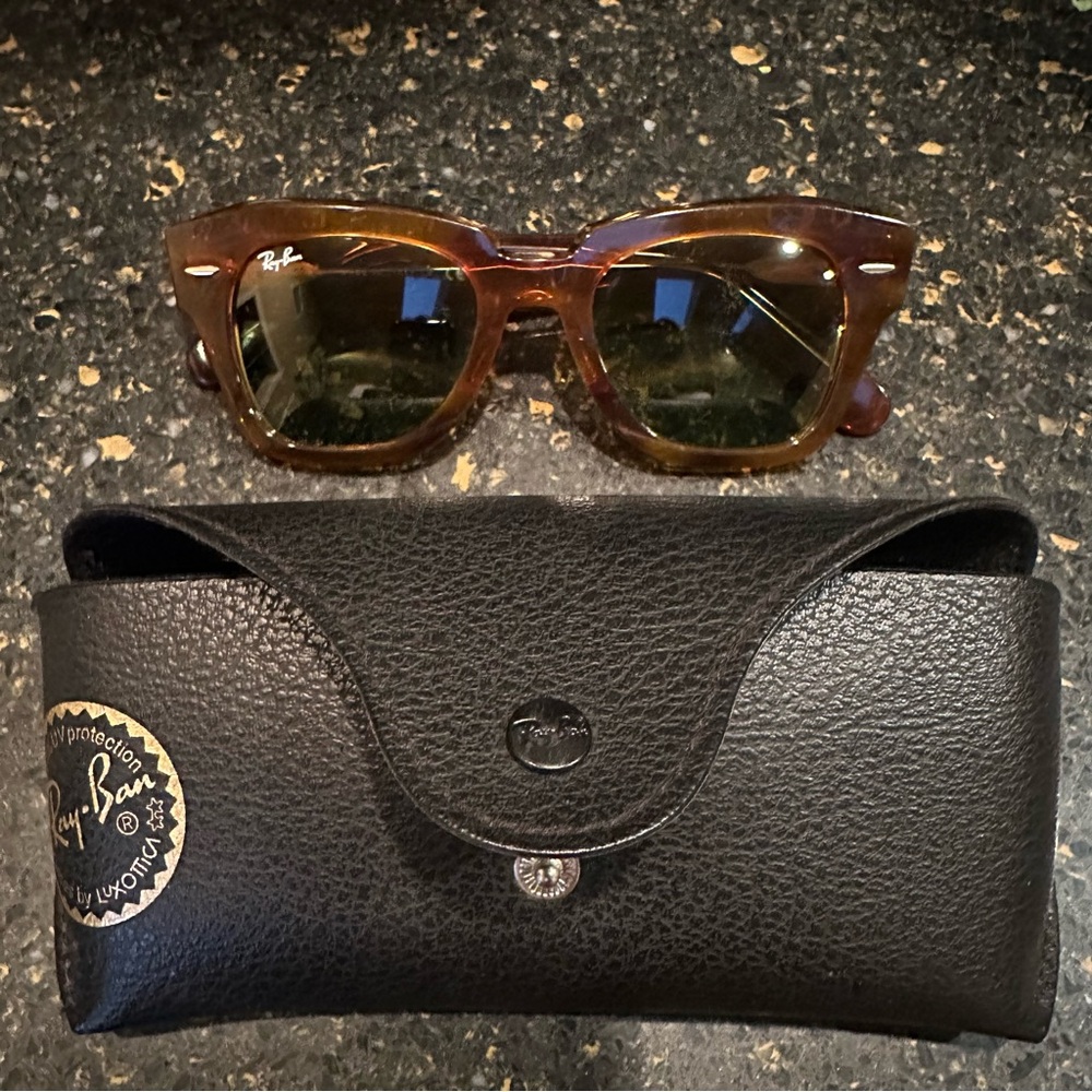 Ray-Ban Sunglasses RB2186 STATE STREET 129374E Havana, with case